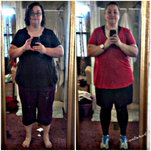 Left: taken about a month into my journey.Right: taken this weekend (10/26/13)